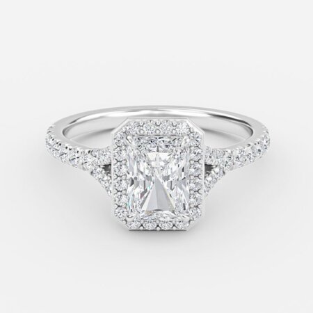 Chelsea Radiant Halo Engagement Ring