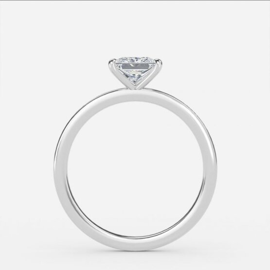 solitaire princess cut diamond ring