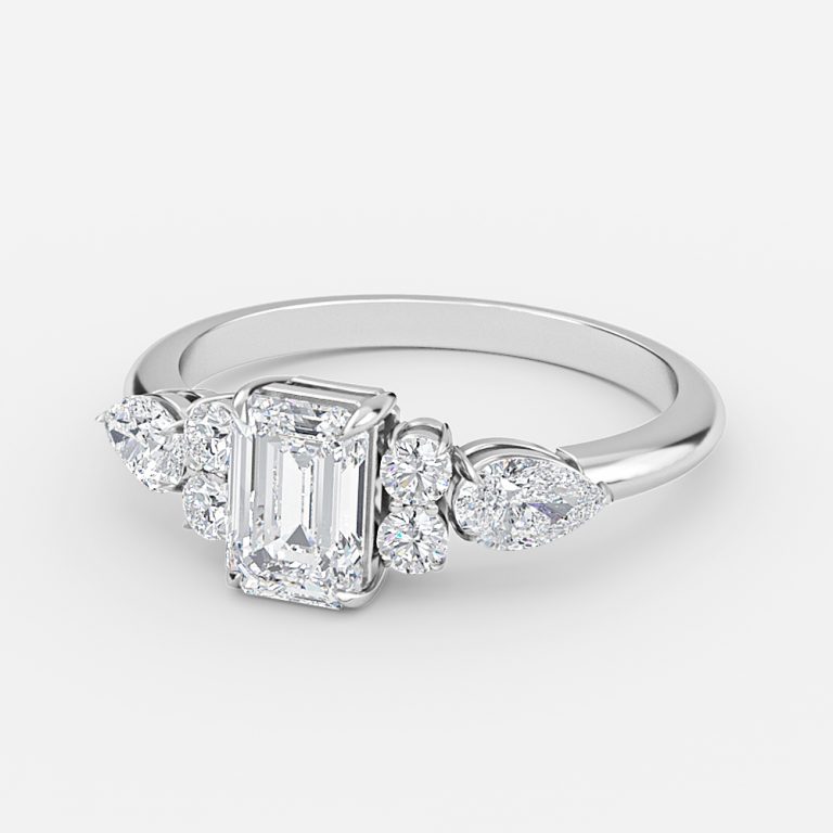 three stone diamond ring unique