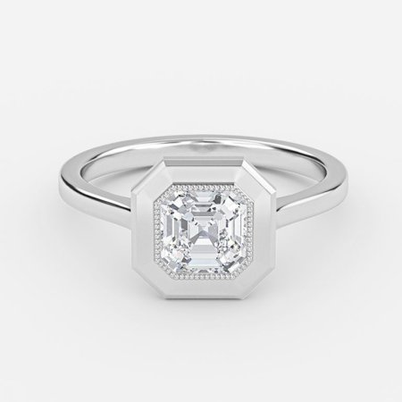 Alani Asscher Bezel Engagement Ring