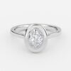 unique bezel oval rings