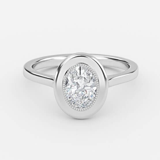 unique bezel oval rings