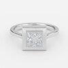 unique bezel princess rings