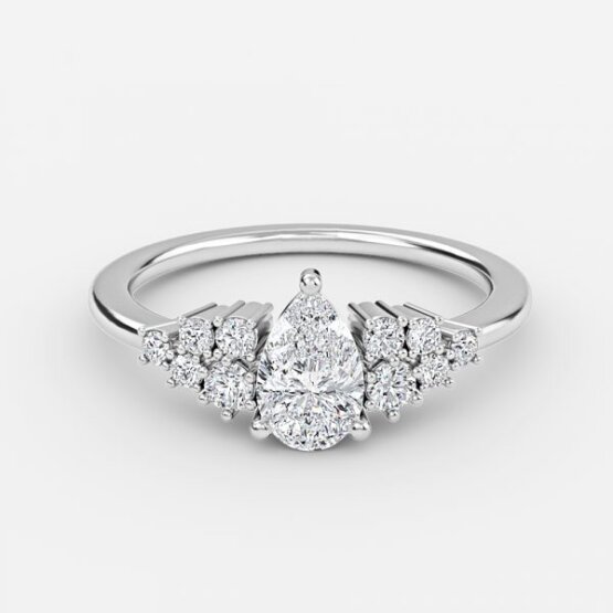unique pear engagement ring