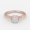 vintage radiant cut engagement rings