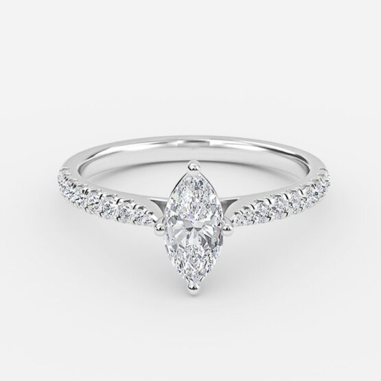wedding bands for marquise-cut engagement rings