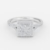 white gold princess cut halo ring