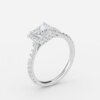 white gold princess cut ring