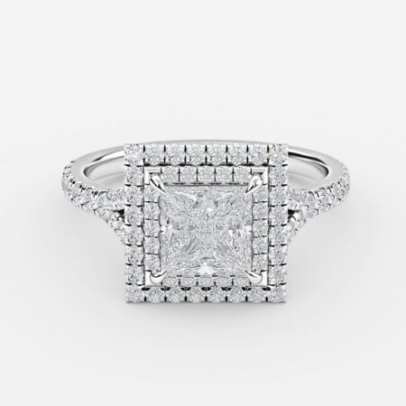 Aalia Princess Halo Engagement Ring