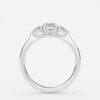 yelow gold three oval stone engagement rings