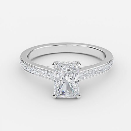 Mithrial Radiant Hidden Halo Engagement Ring