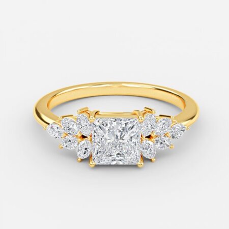Avian Princess Three Stone Engagement Ring