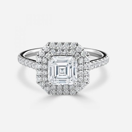 Laila Asscher Halo Engagement Ring