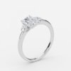 lab grown radiant diamond three stone rings