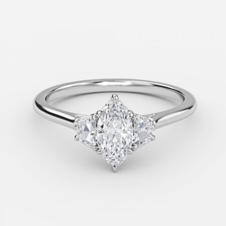 Ilene Marquise Three Stone Engagement Ring