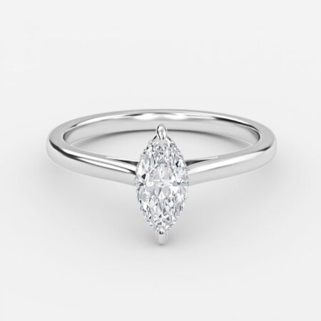 Hazal Marquise Hidden Halo Engagement Ring