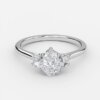 pear 3 stone diamond ring white gold