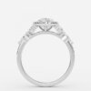 pear cut halo diamond rings