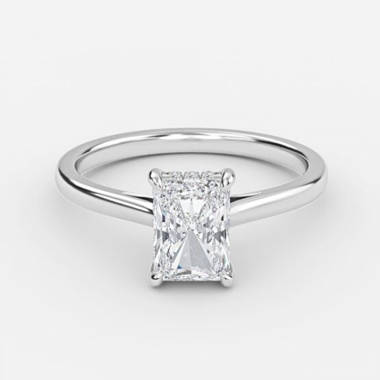 radiant cut diamond engagement ring