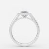 radiant cut halo diamond rings