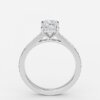 radiant cut hidden halo diamond rings