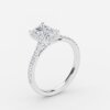 radiant diamond hidden halo lab grown rings