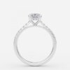 radiant diamond hidden halo rings