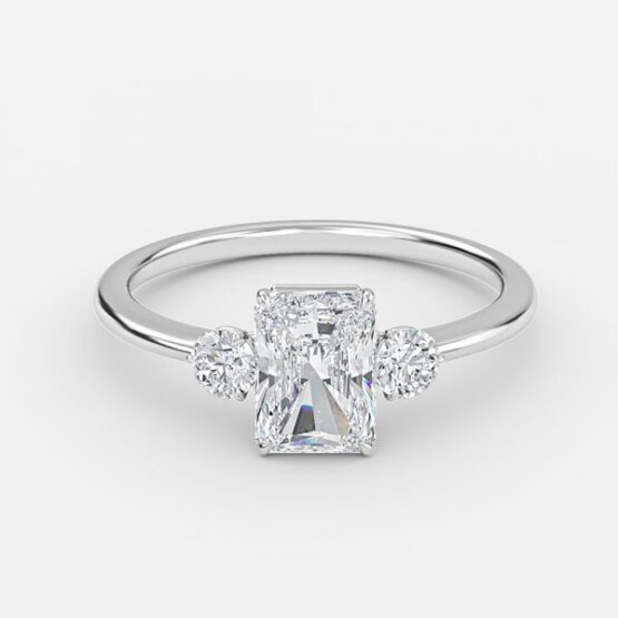 radiant diamond ring white gold