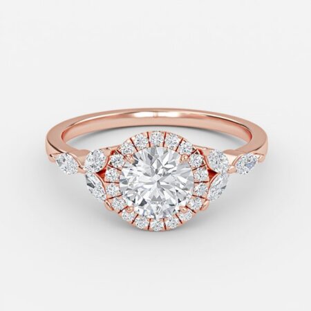 Francis Round Halo Engagement Ring