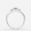 three stone radiant diamond rings