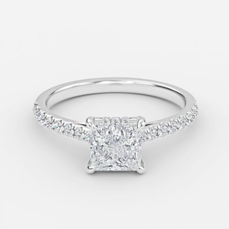 Versailles Princess Hidden Halo Engagement Ring
