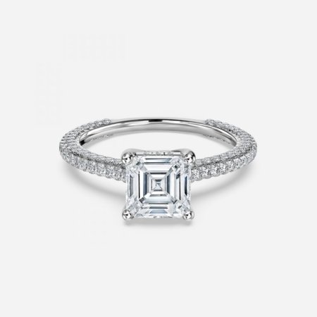 Iona Asscher Hidden Halo Engagement Ring