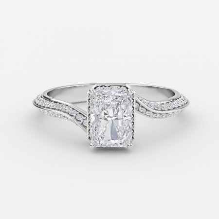 Aria Radiant Hidden Halo Engagement Ring