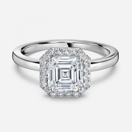 Jodha Asscher Halo Engagement Ring
