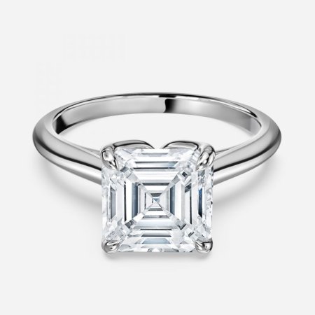 Kensley Asscher Solitaire Engagement Ring