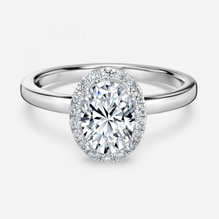 Jodha Oval Halo Engagement Ring