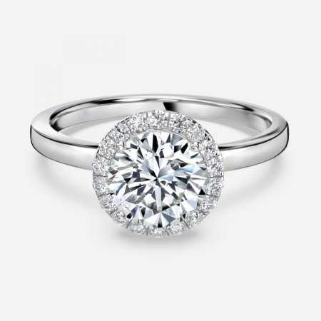 Jodha Round Halo Engagement Ring