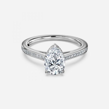 Evelyn Pear Hidden Halo Engagement Ring