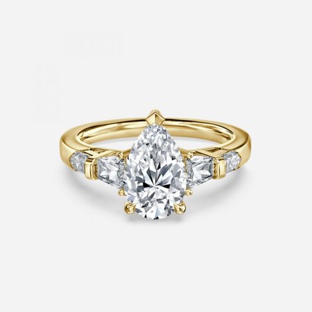 Maya Pear Three Stone Engagement Ring