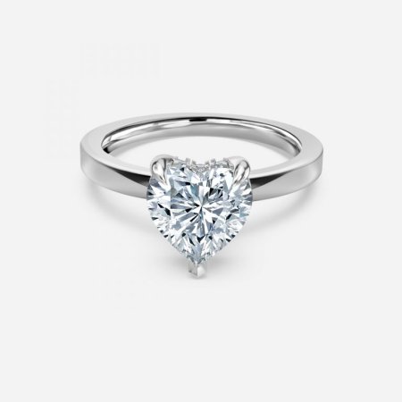 Chloe Heart Hidden Halo Engagement Ring