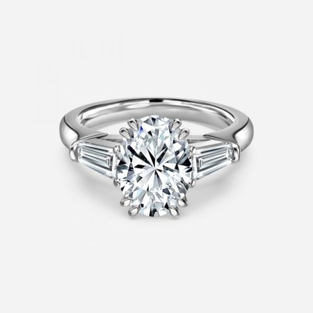 Ava Oval Three Stone Engagement Ring