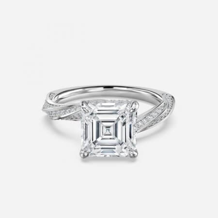 Sofia Asscher Hidden Halo Engagement Ring