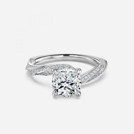 Sofia Cushion Hidden Halo Engagement Ring