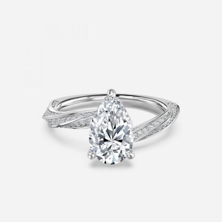 Sofia Pear Hidden Halo Engagement Ring