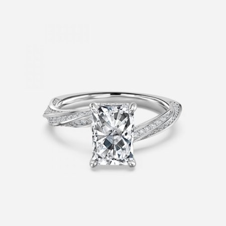 Sofia Radiant Hidden Halo Engagement Ring