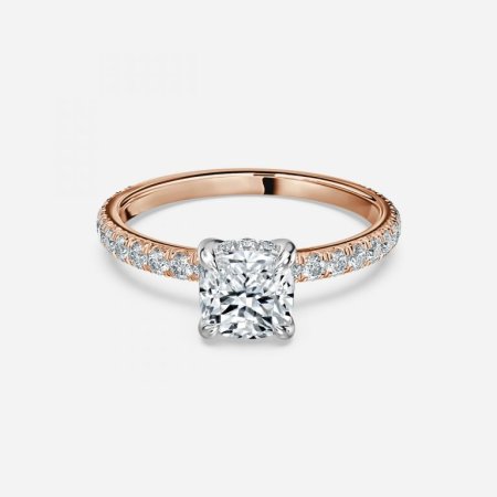 Sadie Cushion Hidden Halo Engagement Ring