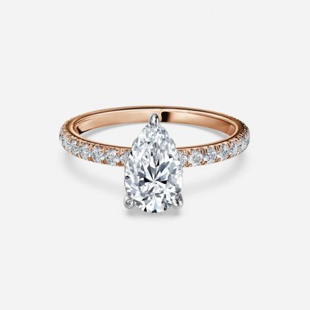Sadie Pear Hidden Halo Engagement Ring
