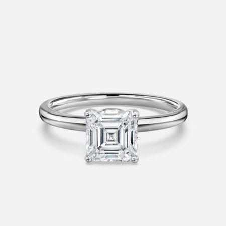 Aisha Asscher Solitaire Engagement Ring