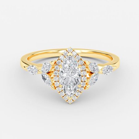 Francis Marquise Halo Engagement Ring