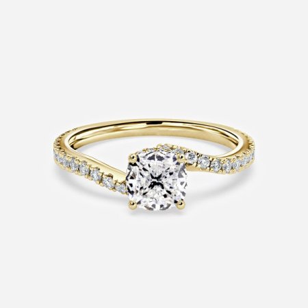 Una Cushion Hidden Halo Engagement Ring